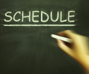 Schedule Chalk Shows Arranging Agenda And Calendar by Stuart Miles/Courtesy of Freedigitalphotos.net