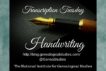 Transcription Tuesday – Handwriting
