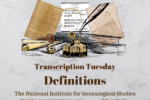 Transcription Tuesday – Definitions