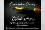 Transcription Tuesday – Abstractions