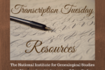 Transcription Tuesday – Resources