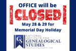 Office Closed for Memorial Holiday
